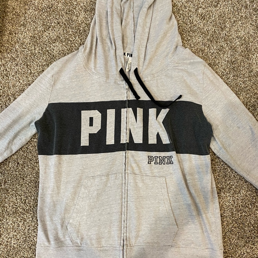 PINK Full Zip Hooded Sweatshirt